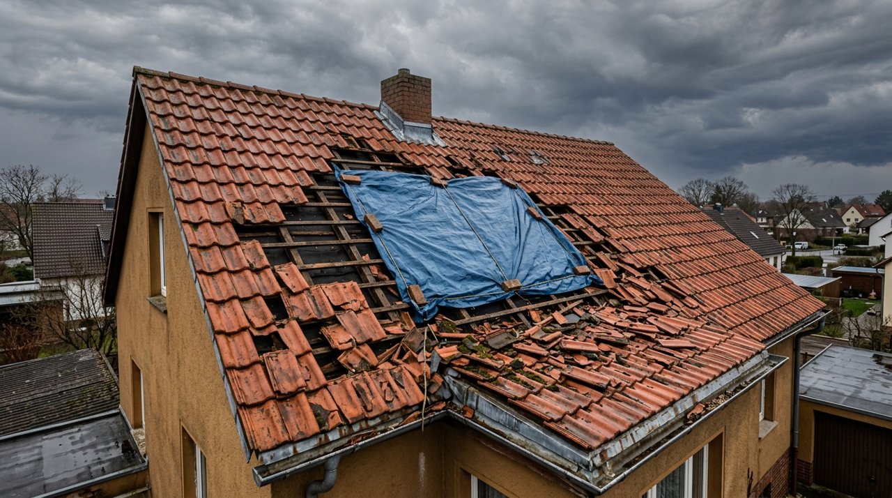 Sturmschaden am Dach, was tun